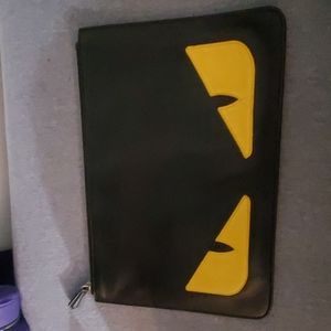 Fendi black and leather pouch